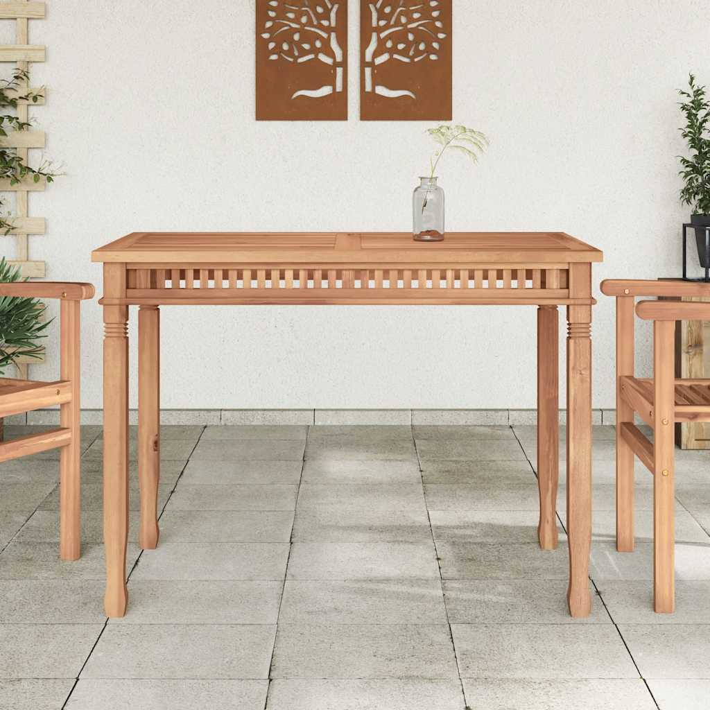 Garden Dining Table 120x65x80 cm Solid Teak Wood