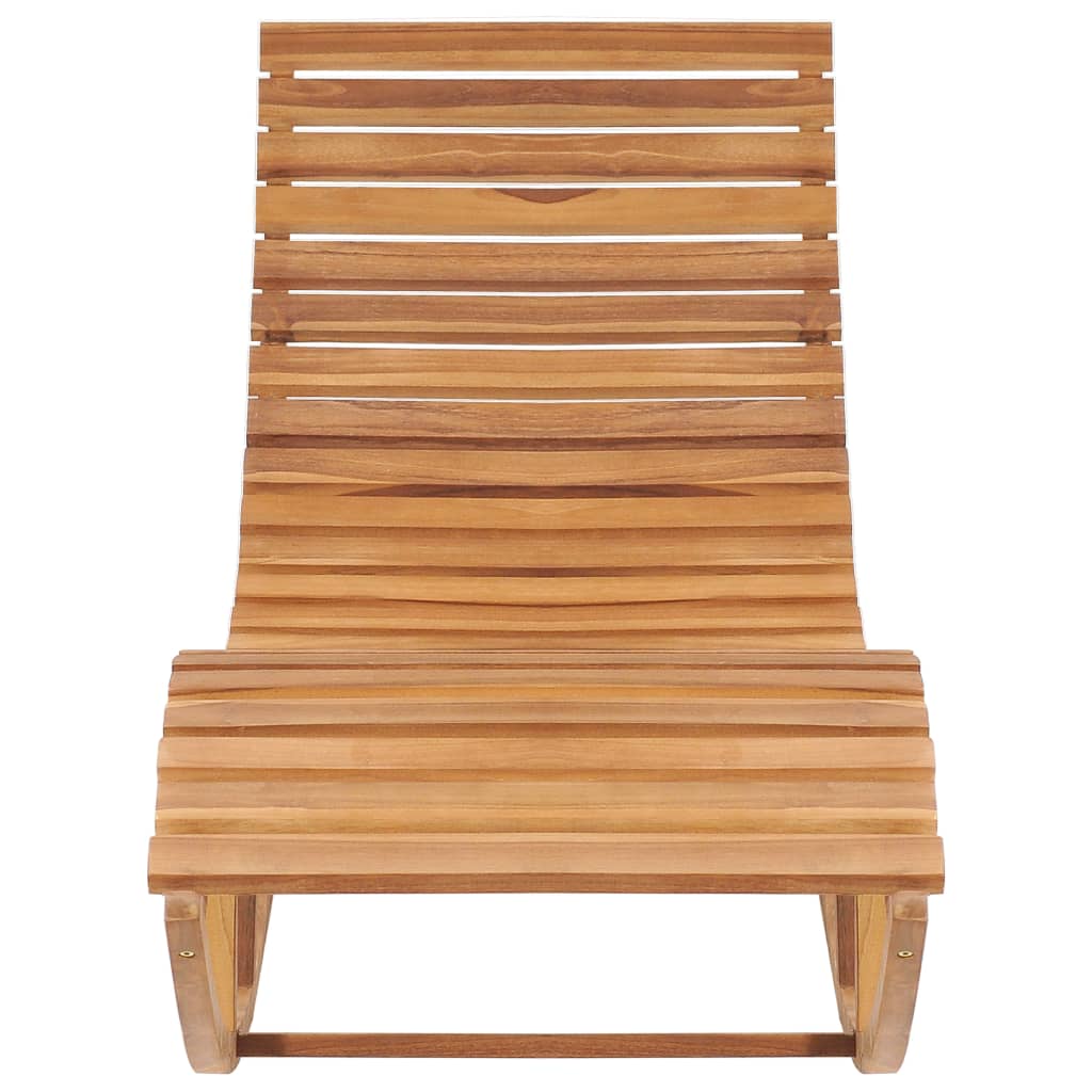 vidaXL Rocking Sunlounger Solid Teak Wood