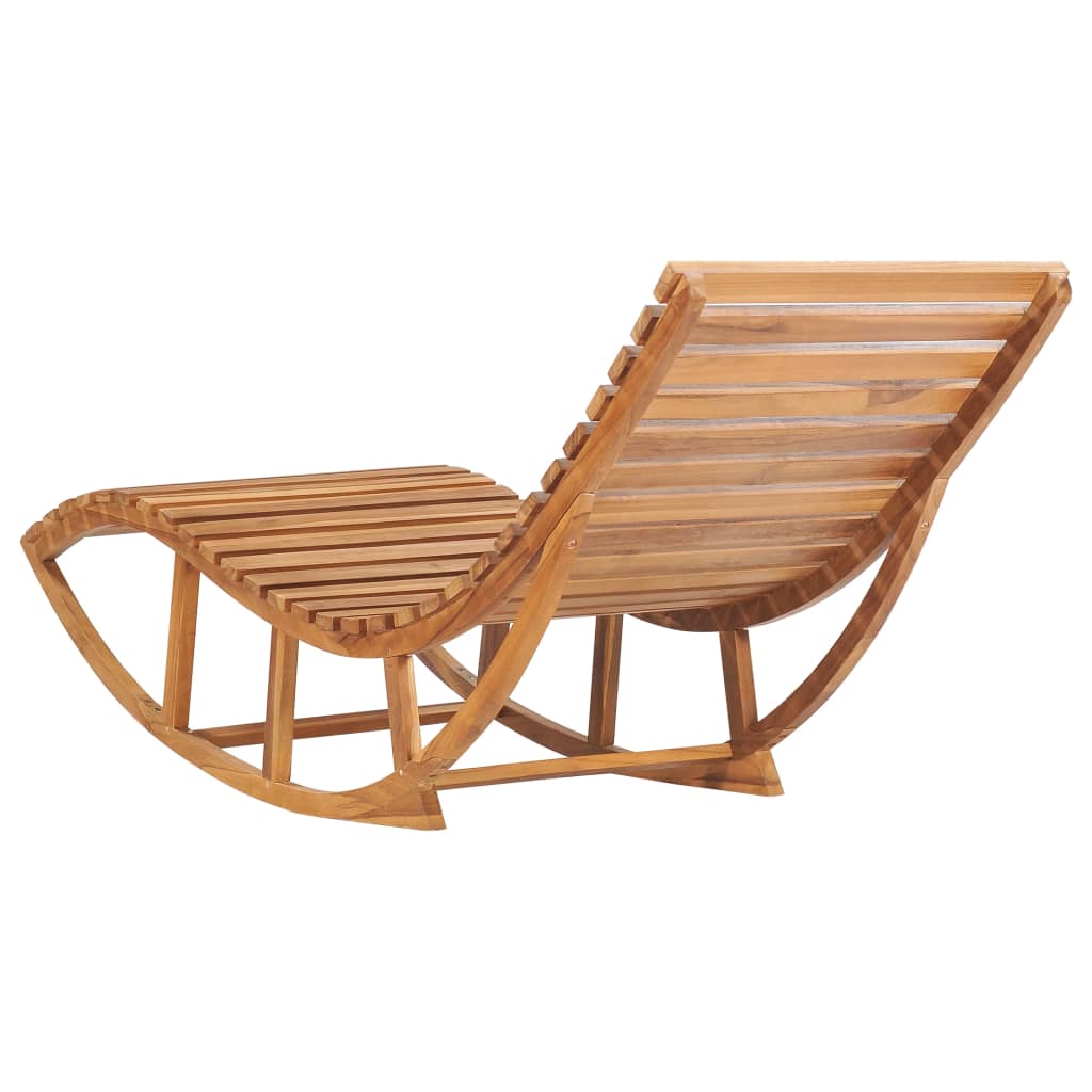 vidaXL Rocking Sunlounger Solid Teak Wood