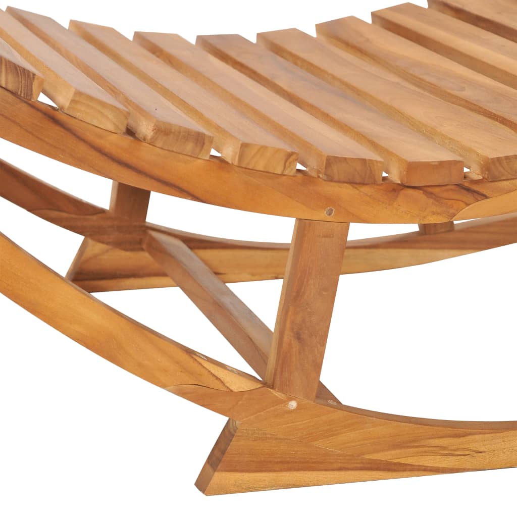 vidaXL Rocking Sunlounger Solid Teak Wood