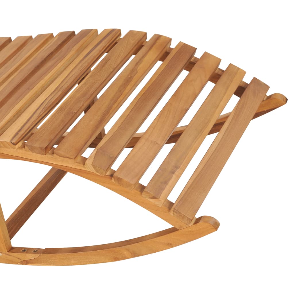 vidaXL Rocking Sunlounger Solid Teak Wood