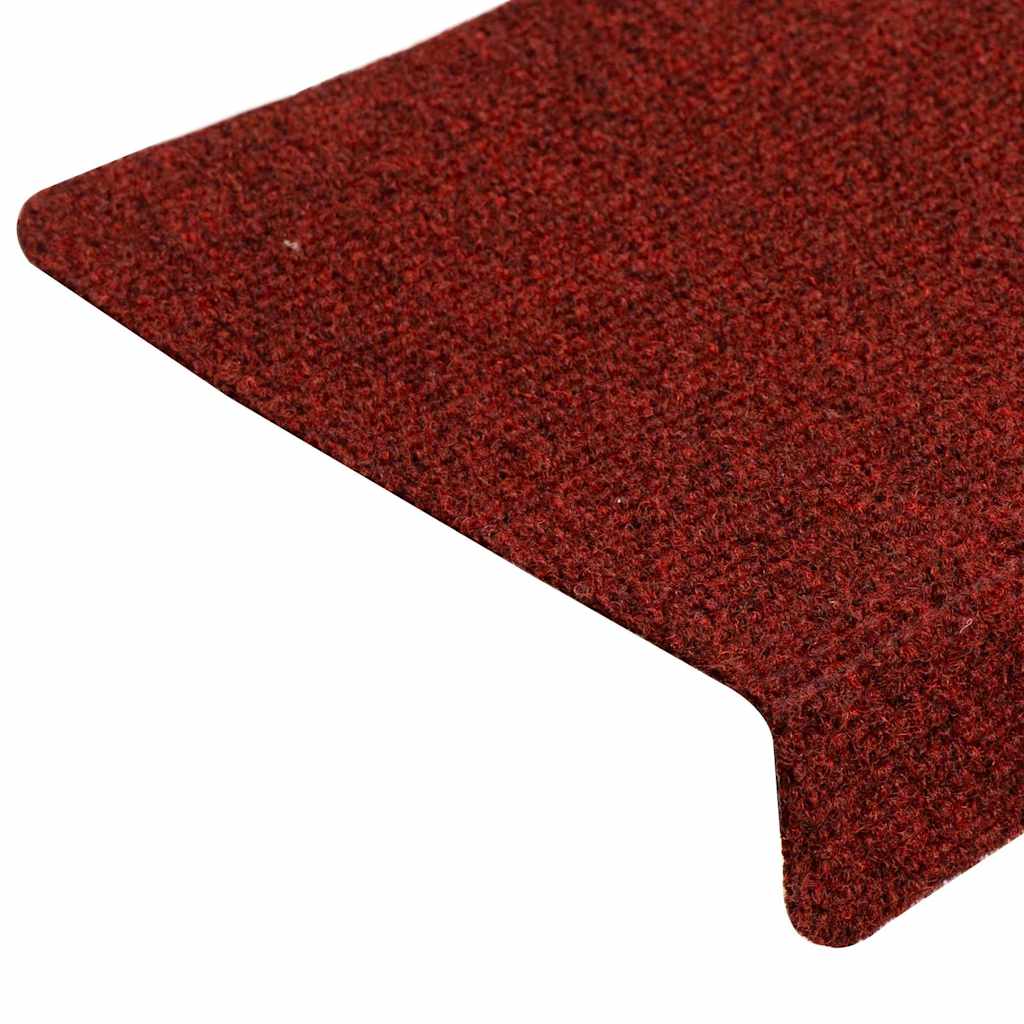 Stair Mats Self-adhesive 15 pcs 65x21x4 cm Bordeaux Red