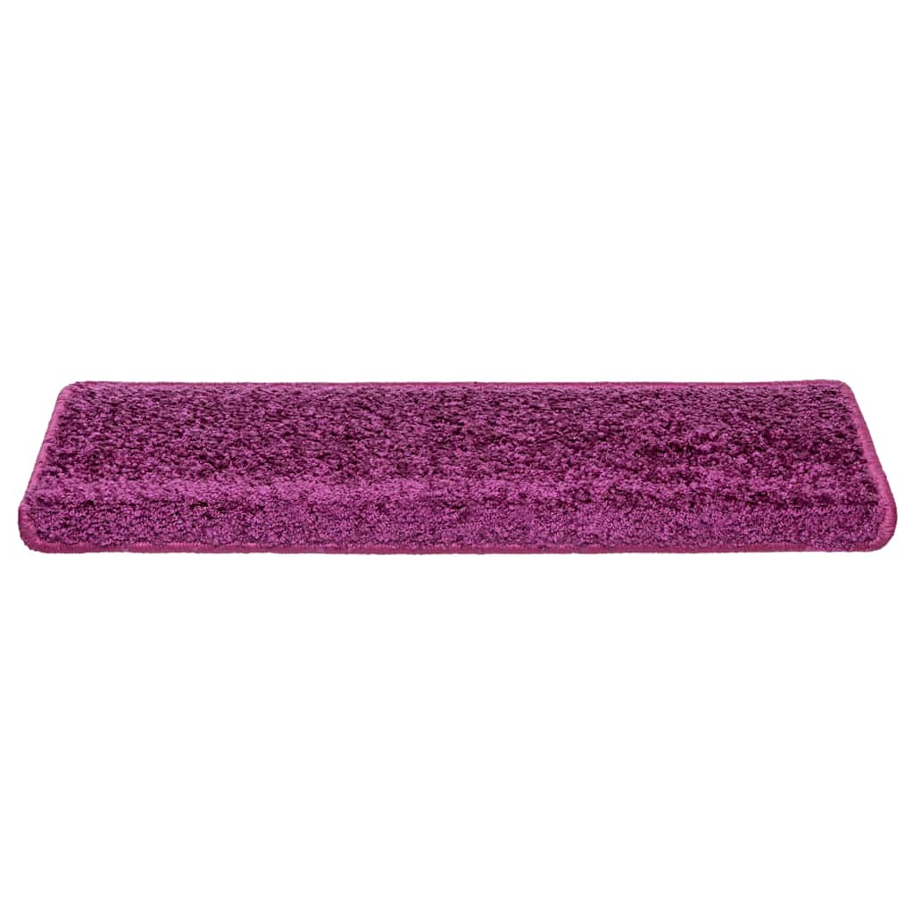 Stair Mats 15 pcs 65x21x4 cm Violet Rectangular Edge