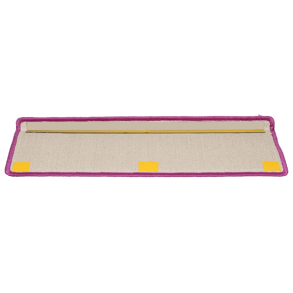 Stair Mats 15 pcs 65x21x4 cm Violet Rectangular Edge