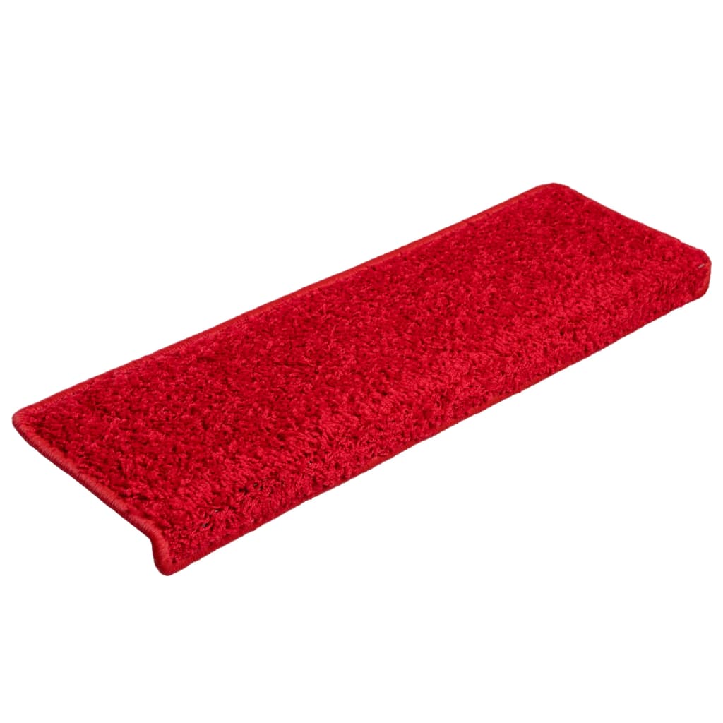 Stair Mats 15 pcs 65x21x4 cm Red Rectangular Edge