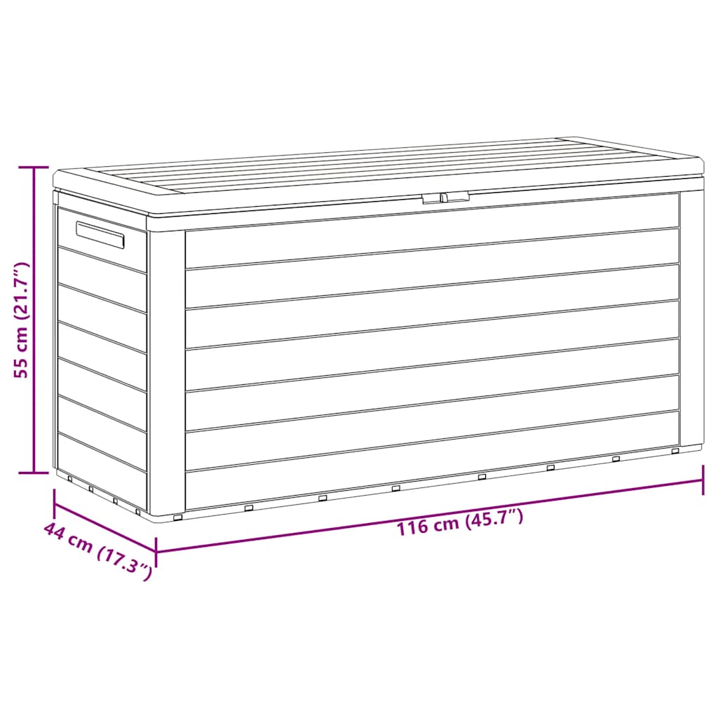 Garden Storage Box Brown 78x44x55 cm