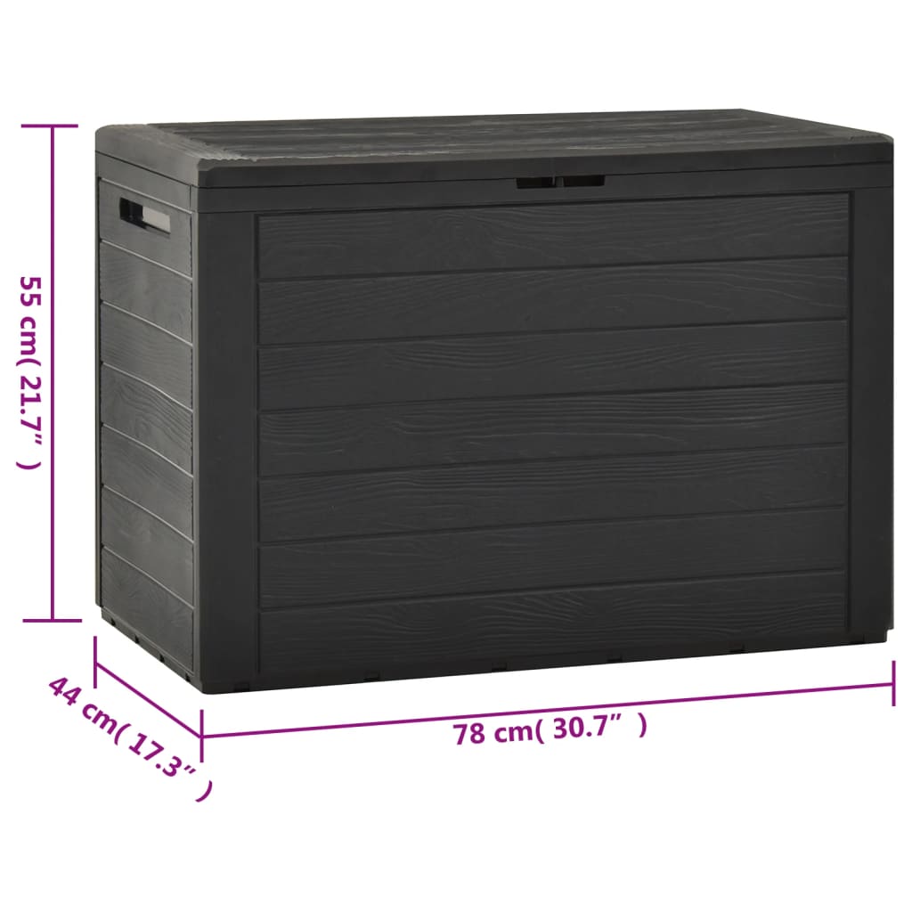 Tuinbox Antraciet 78x44x55 cm