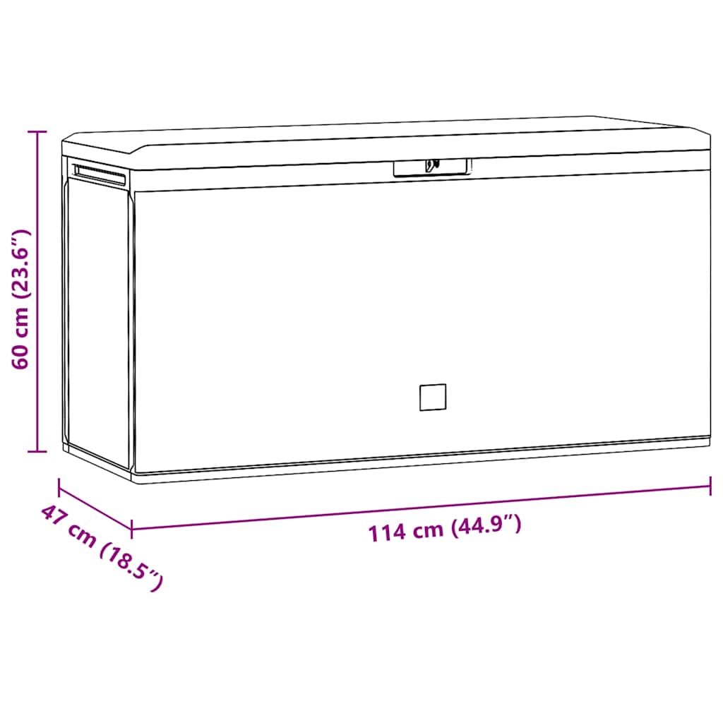 Garden Storage Box Brown 114x47x60 cm