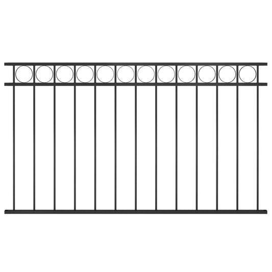 vidaXL Fence Panel Steel 1.7x0.8 m Black