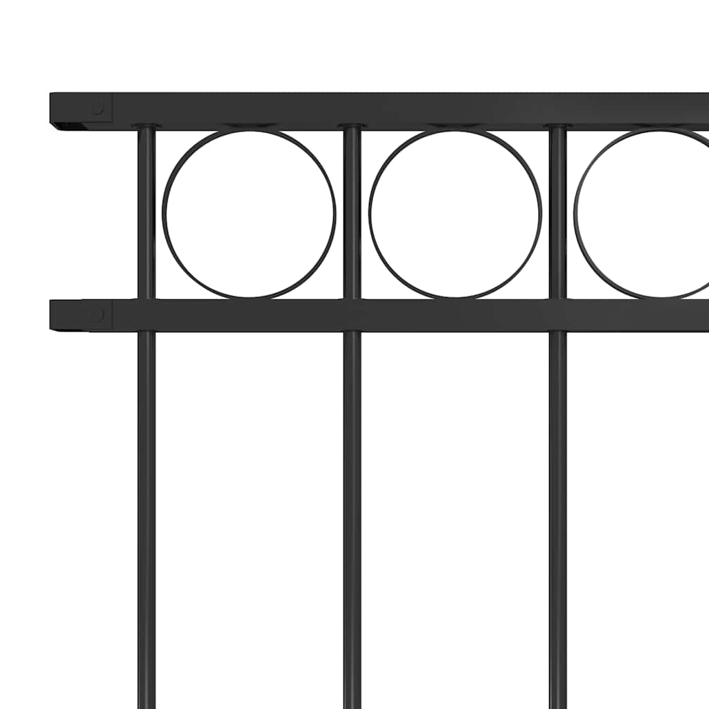 Fence Panel ASSEN Steel 1.7x1.2 m Black