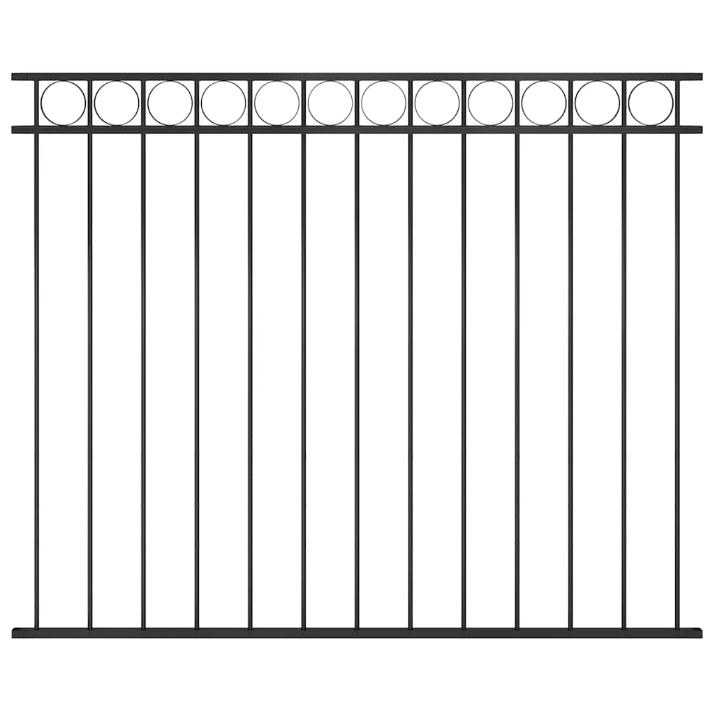 Fence Panel ASSEN Steel 1.7x1.5 m Black