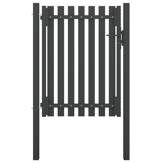 146329 vidaXL Garden Fence Gate Steel 100x125 cm Anthracite