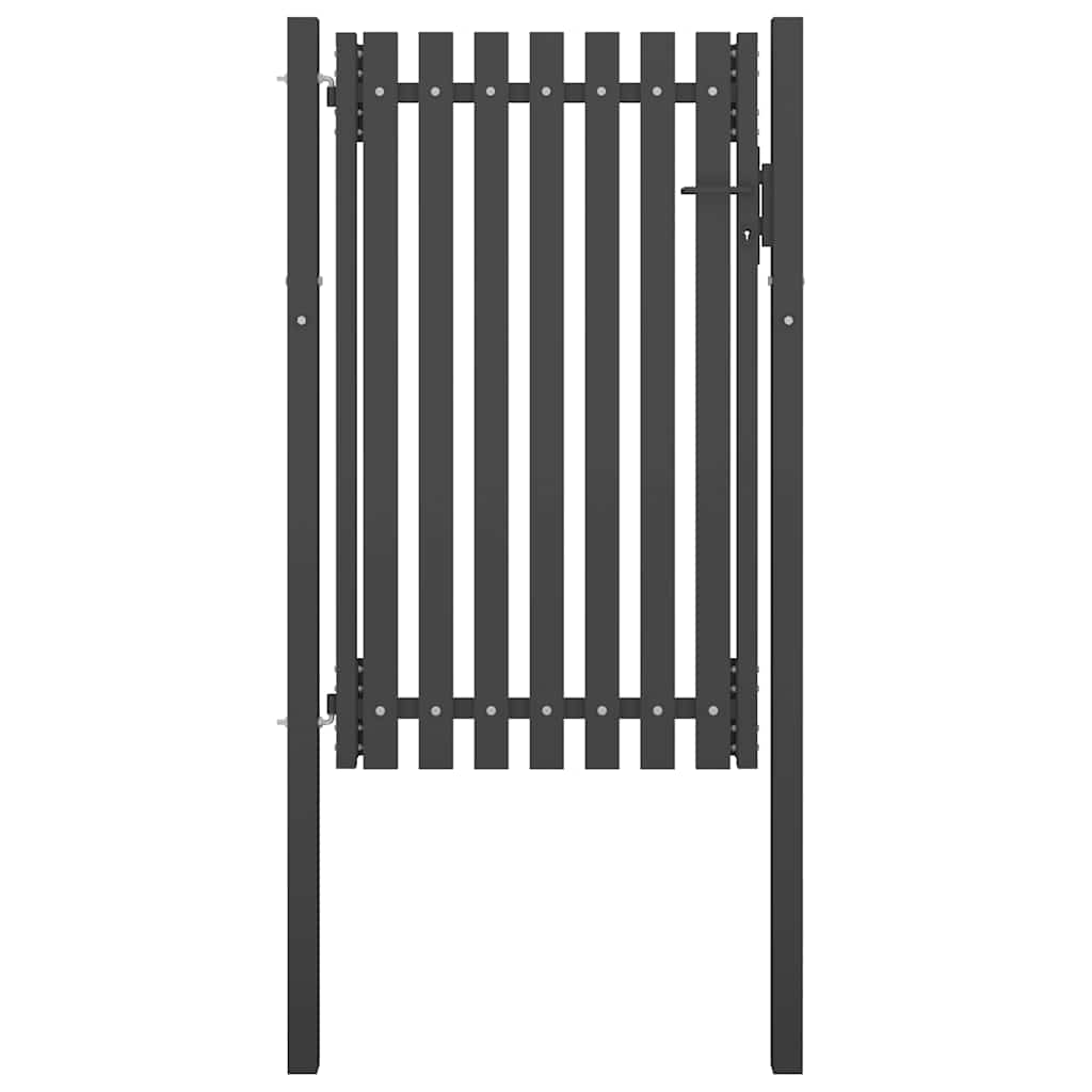 146330 vidaXL Garden Fence Gate Steel 100x150 cm Anthracite