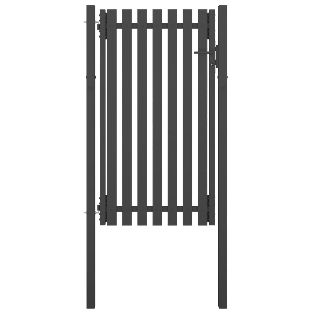 vidaXL Garden Fence Gate Steel 1x2.25 m Anthracite