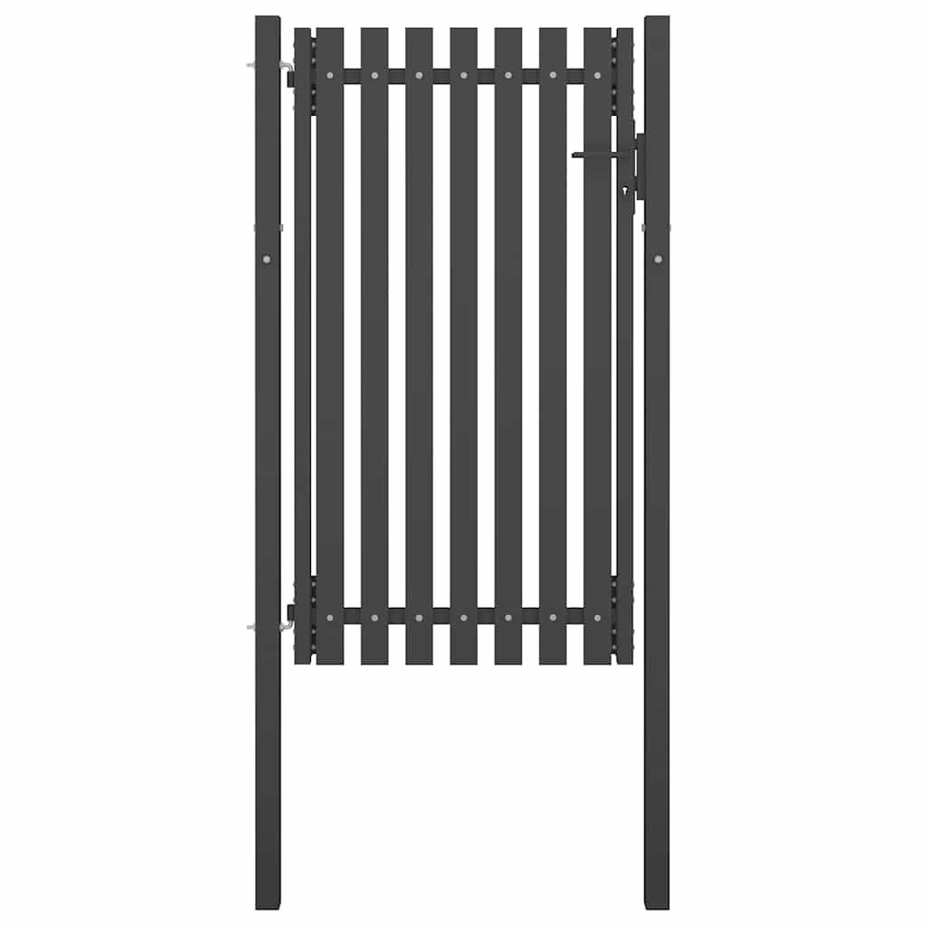 146331 vidaXL Garden Fence Gate Steel 100x175 cm Anthracite