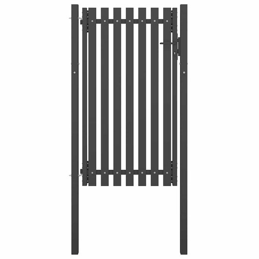 146331 vidaXL Garden Fence Gate Steel 100x175 cm Anthracite