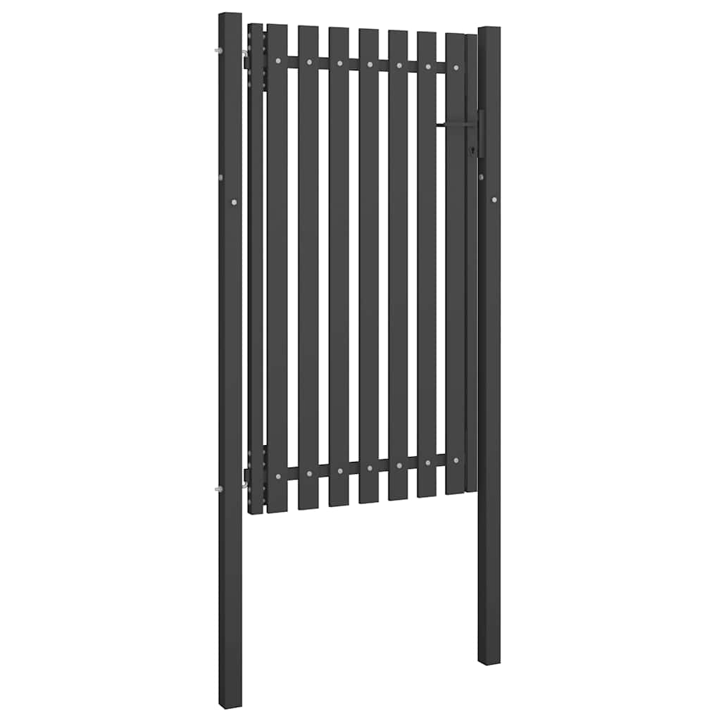 146331 vidaXL Garden Fence Gate Steel 100x175 cm Anthracite