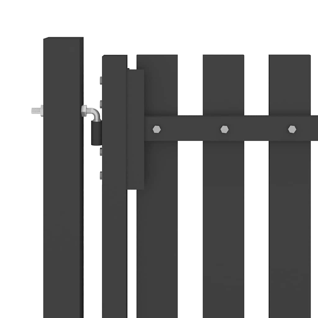 146331 vidaXL Garden Fence Gate Steel 100x175 cm Anthracite