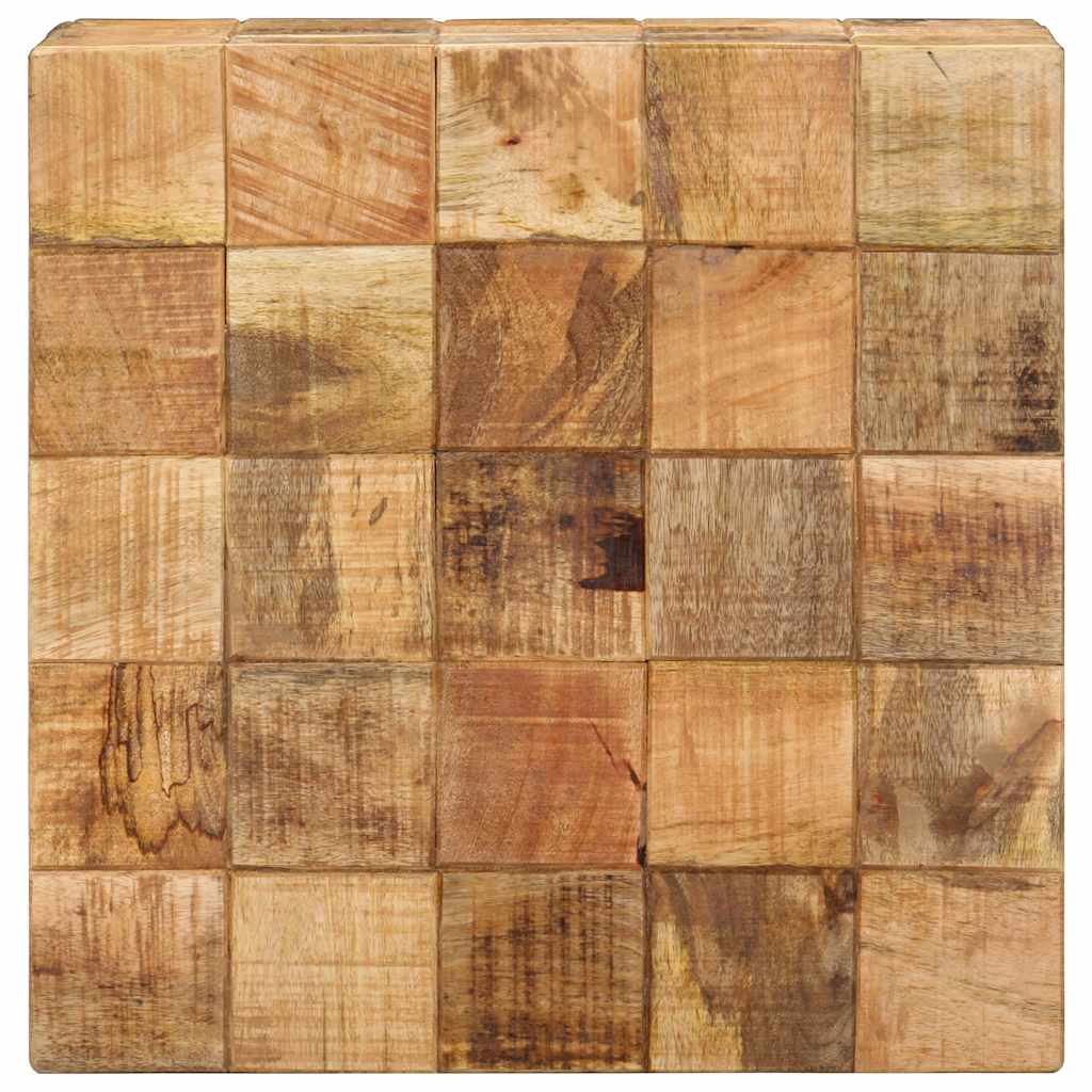 286435 vidaXL Coffee Tables 2 pcs with Block Design Rough Mango Wood