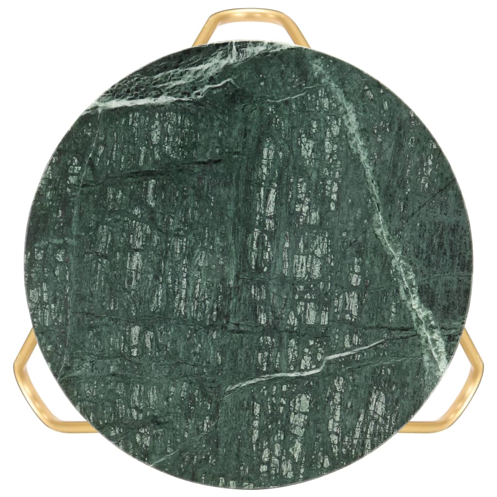 Coffee Table Green 40x40x40 cm Real Stone with Marble Texture