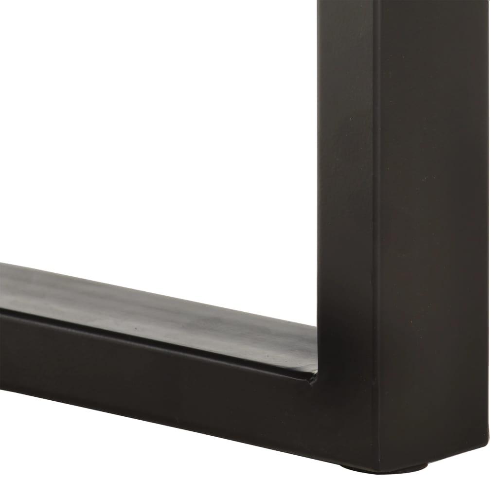 vidaXL Live Edge Bench 110 cm Solid Acacia Wood and Steel