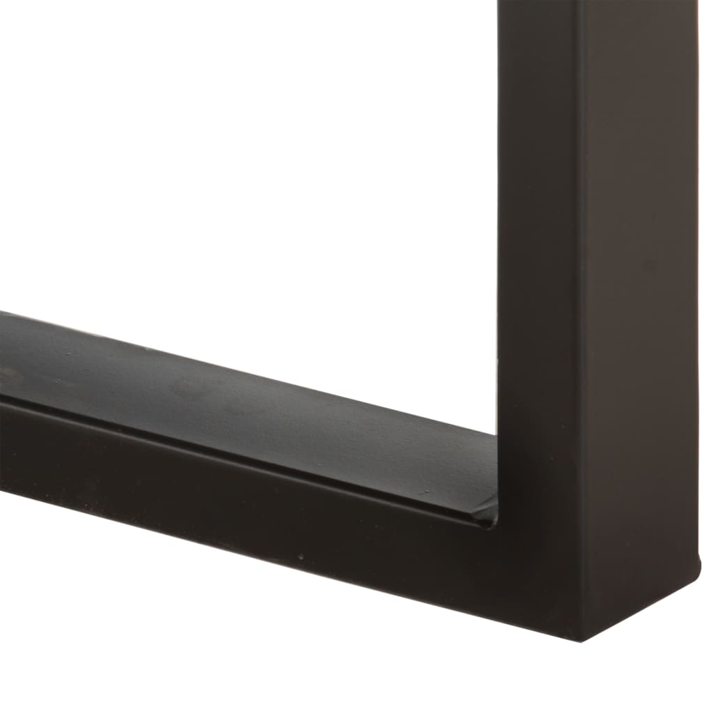 vidaXL Bench 110 cm Solid Rough Mango Wood and Steel