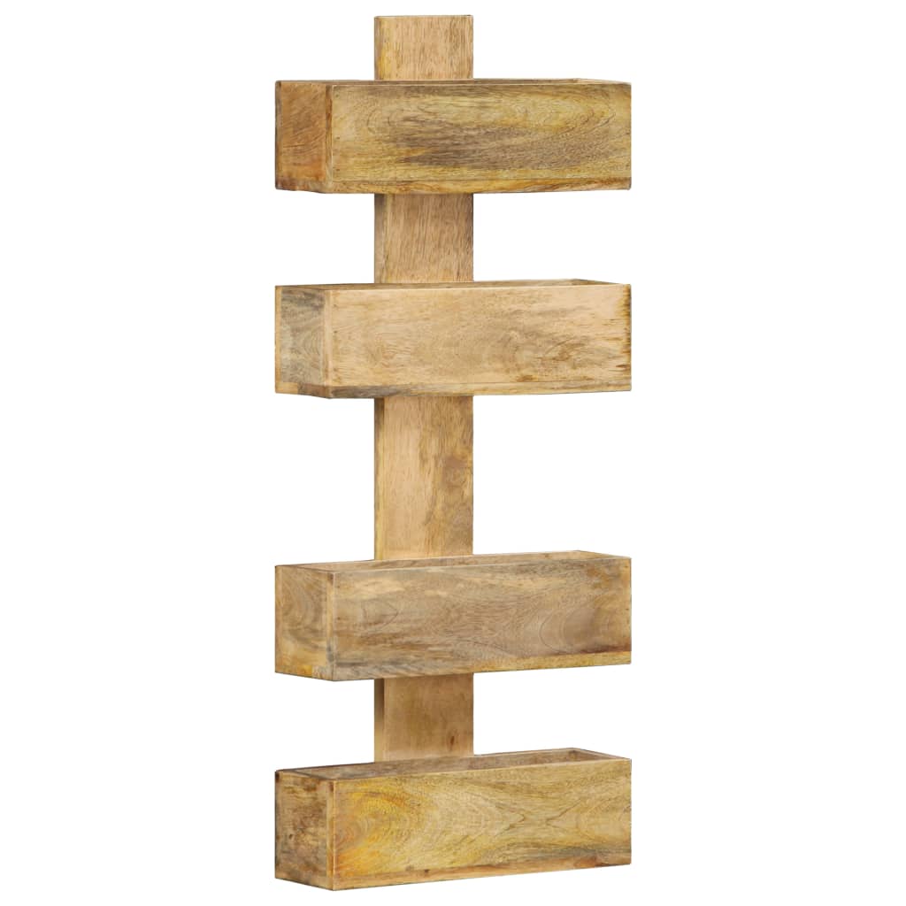 vidaXL Magazine Wall Rack 30x11x72 cm Solid Mango Wood