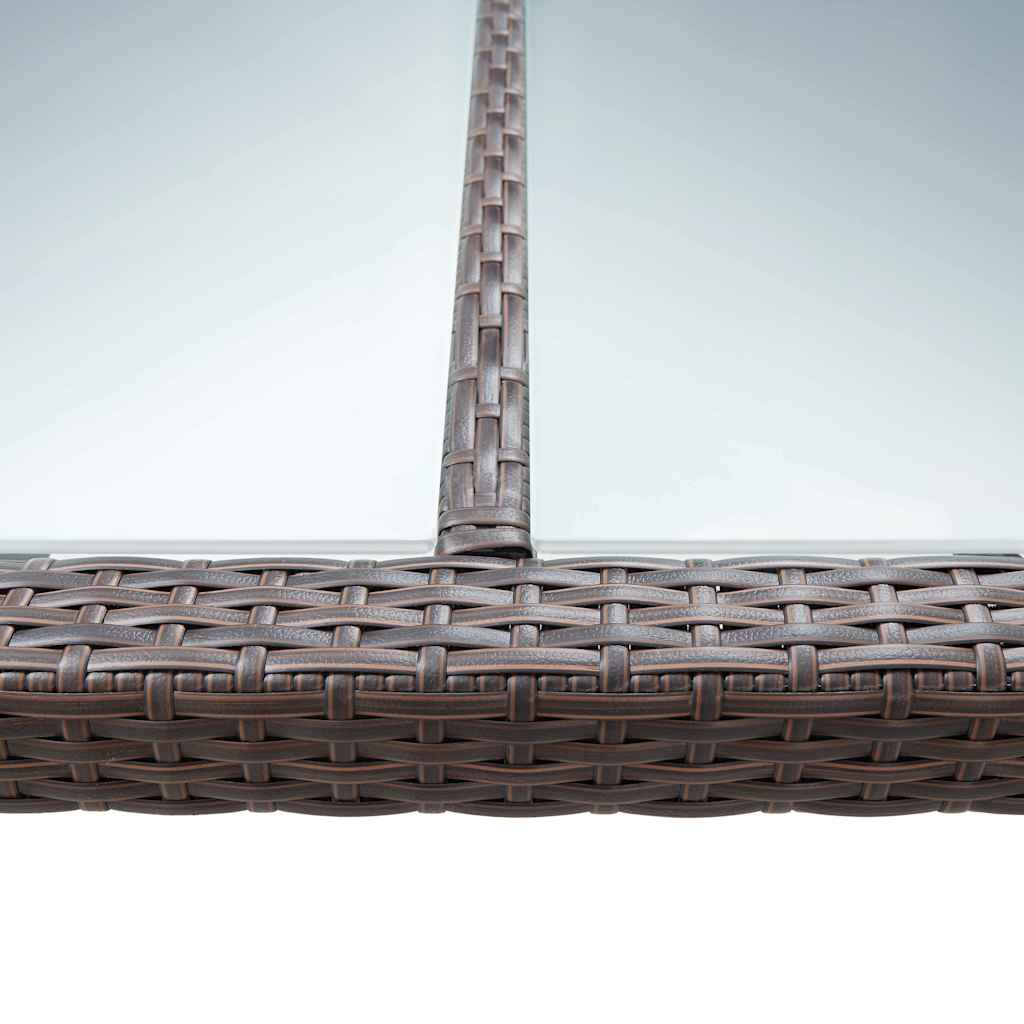 46128 vidaXL Outdoor Dining Table Brown 200x150x74 cm Poly Rattan