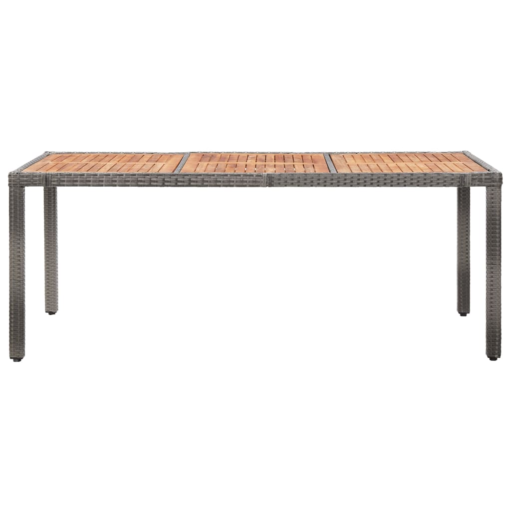 46083 vidaXL 9 Piece Garden Dining Set with Cushions Poly Rattan Grey