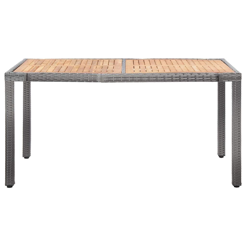 46084 vidaXL 7 Piece Garden Dining Set with Cushions Poly Rattan Grey