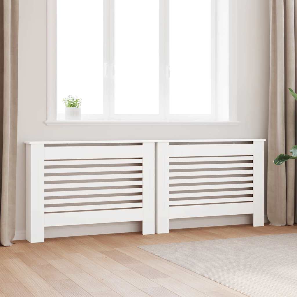 3051374 vidaXL Radiator Covers 2 pcs White 112x19x81,5 cm MDF (2x284320)