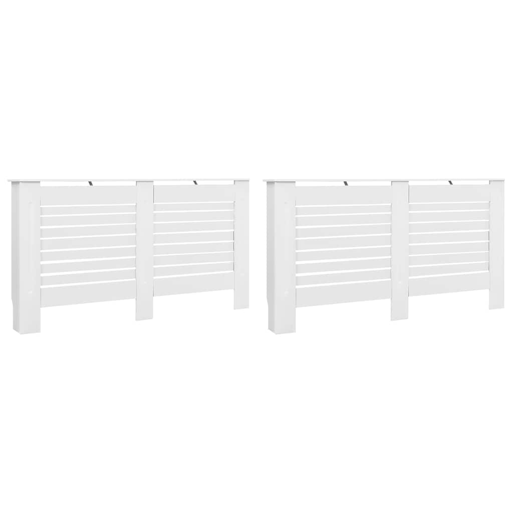3051375 vidaXL Radiator Covers 2 pcs White 152x19x81,5 cm MDF (2x284321)