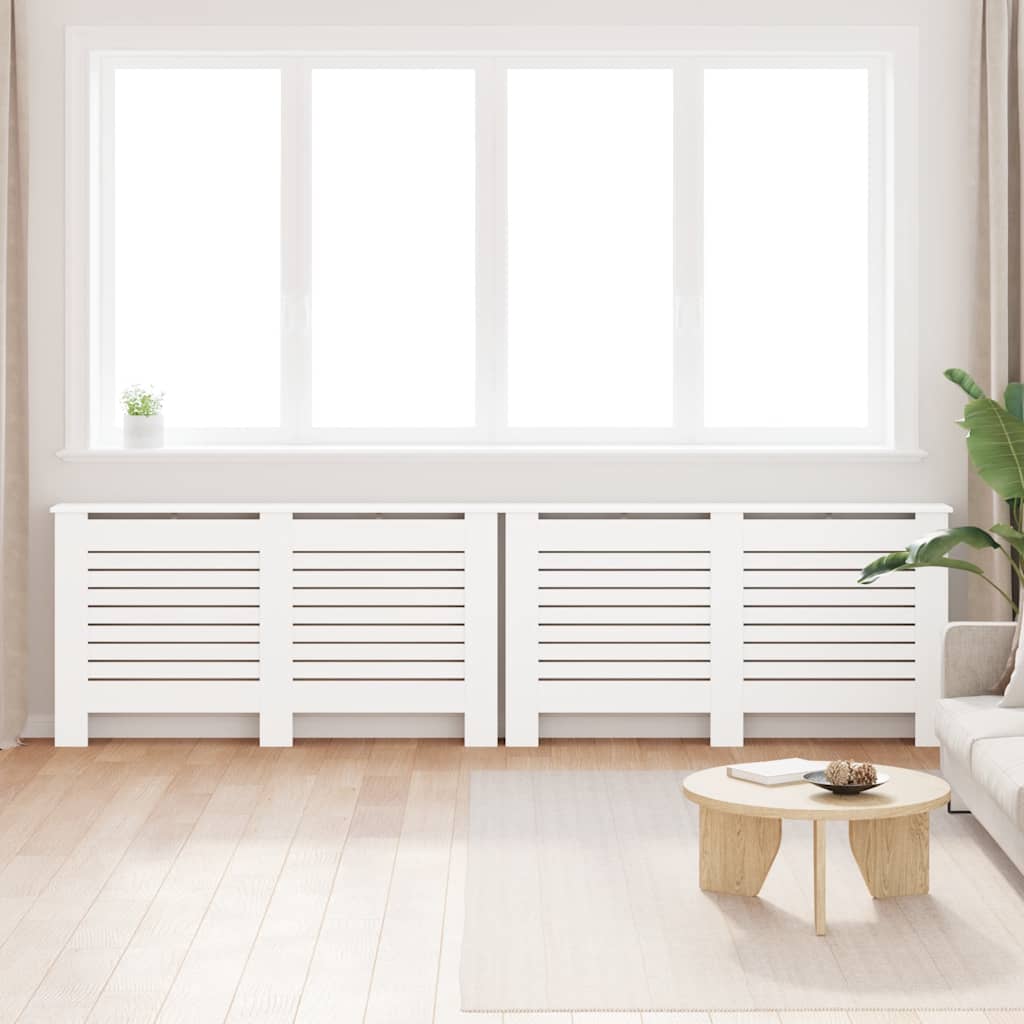 3051375 vidaXL Radiator Covers 2 pcs White 152x19x81,5 cm MDF (2x284321)