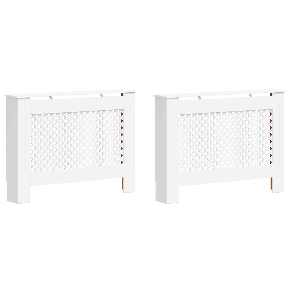 Radiator Covers 2 pcs White 112x19x81.5 cm MDF