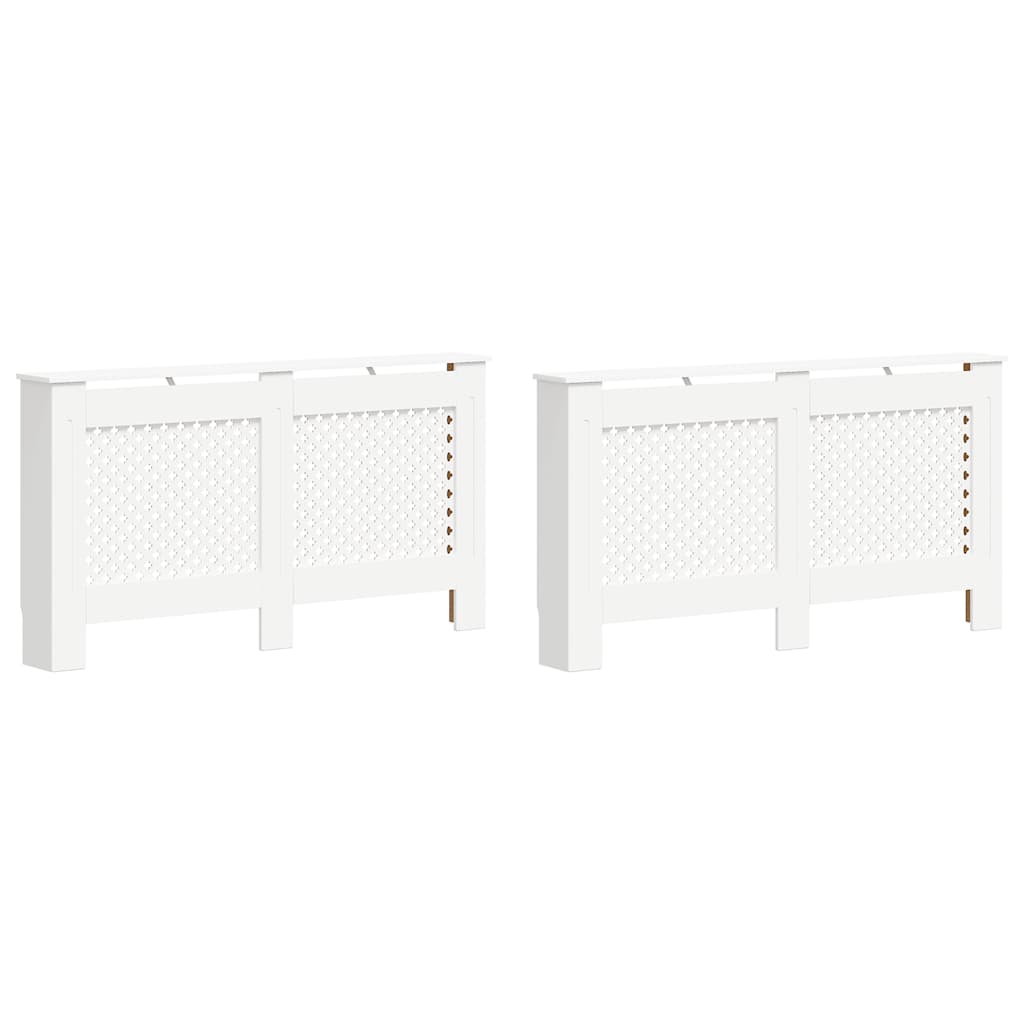 Radiator Covers 2 pcs White 152x19x81.5 cm MDF