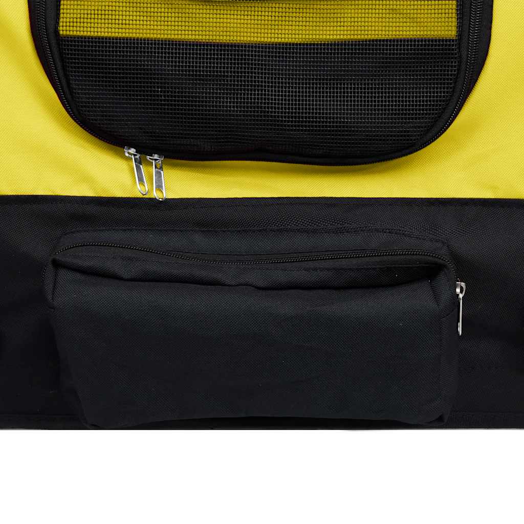 vidaXL 2-in-1 Pet Bike Trailer & Jogging Stroller Yellow and Black