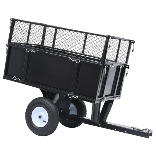 vidaXL Tipping Trailer for Lawn Mower 150 kg Load