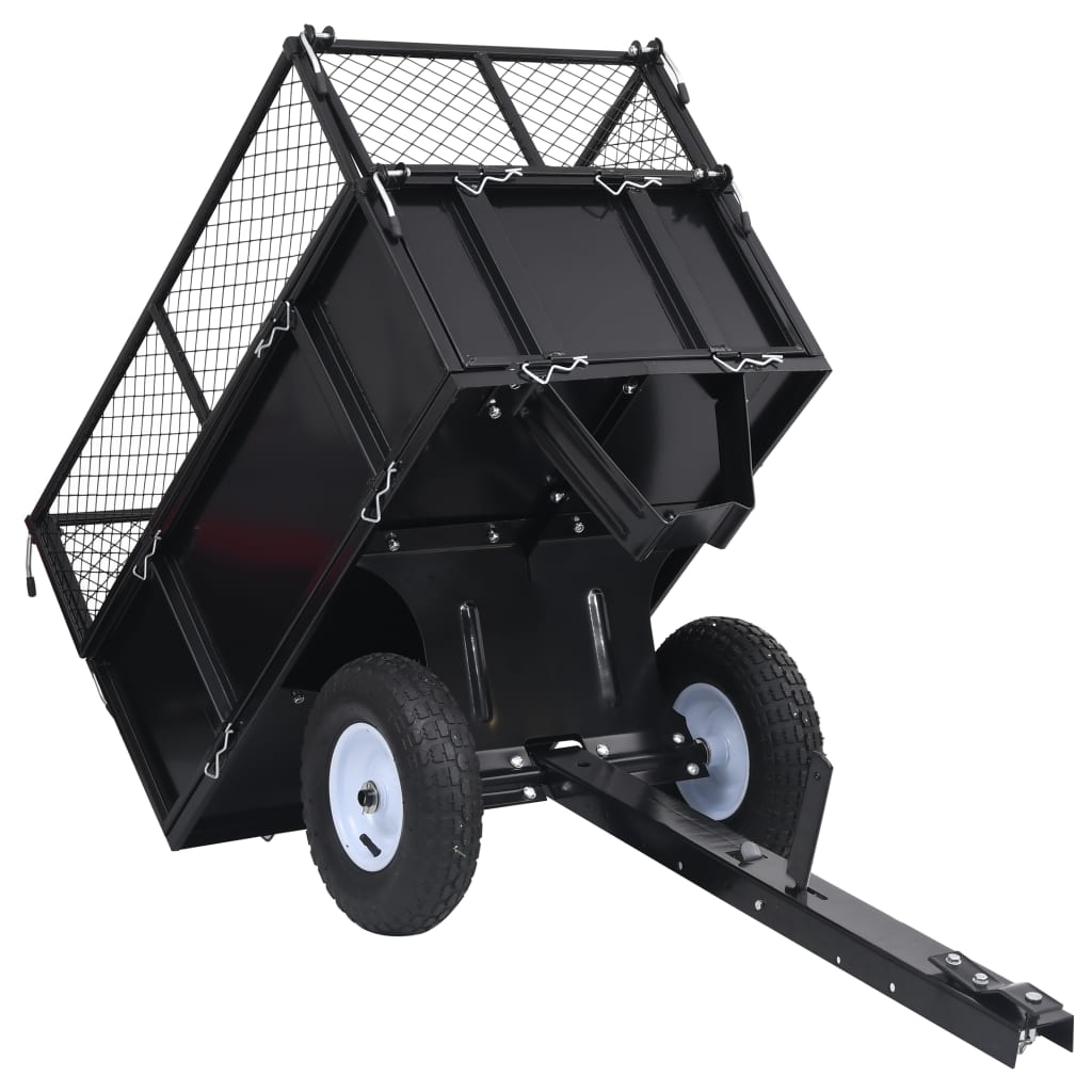 vidaXL Tipping Trailer for Lawn Mower 150 kg Load