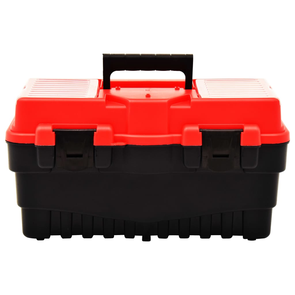 vidaXL Tool Box Plastic 462x256x242 mm Red