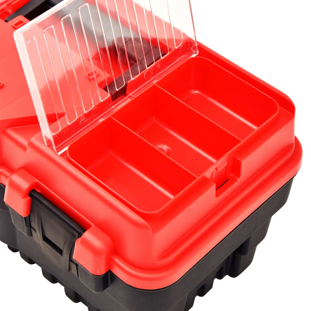 vidaXL Tool Box Plastic 462x256x242 mm Red