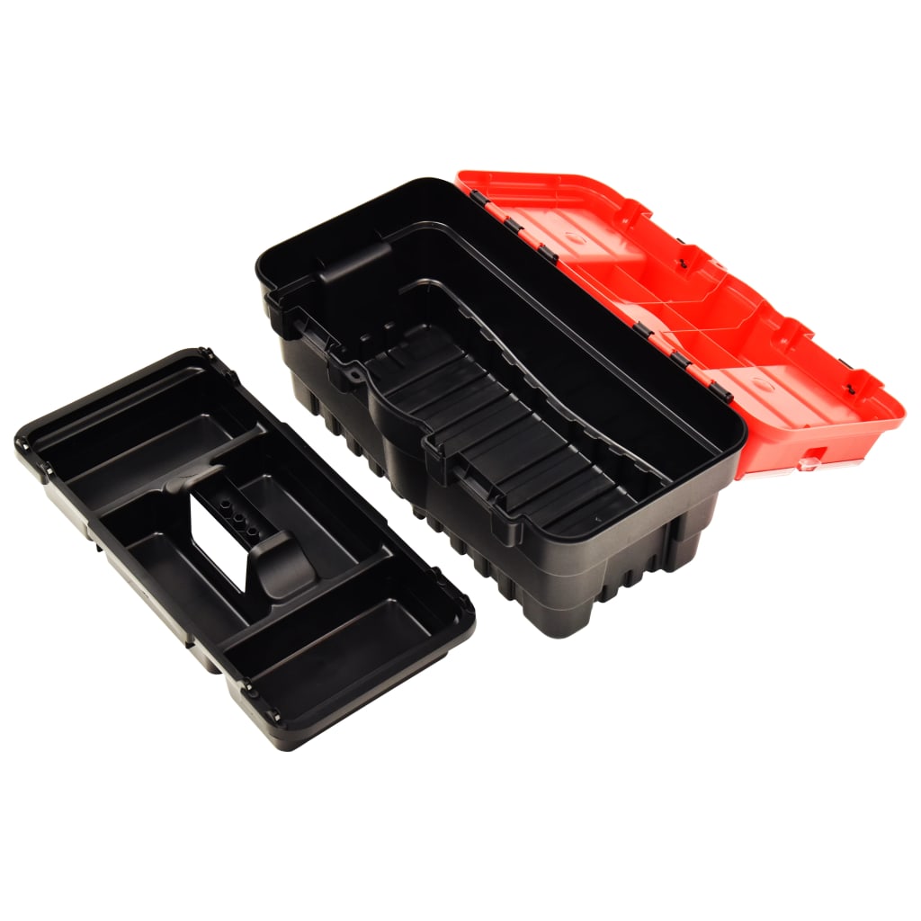 vidaXL Tool Box Plastic 462x256x242 mm Red