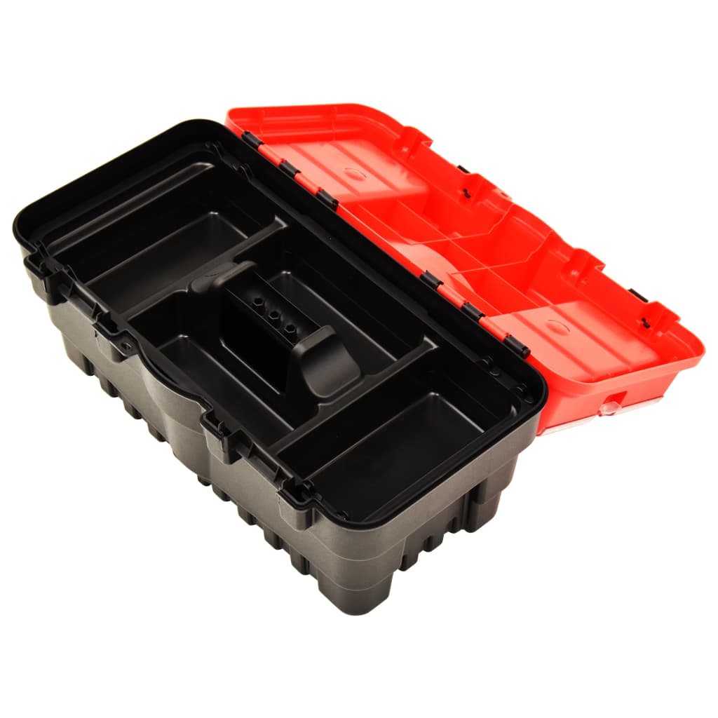 vidaXL Tool Box Plastic 462x256x242 mm Red