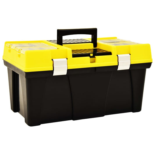 vidaXL Tool Box Plastic 595x337x316 mm Yellow