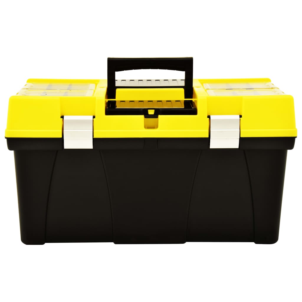 vidaXL Tool Box Plastic 595x337x316 mm Yellow