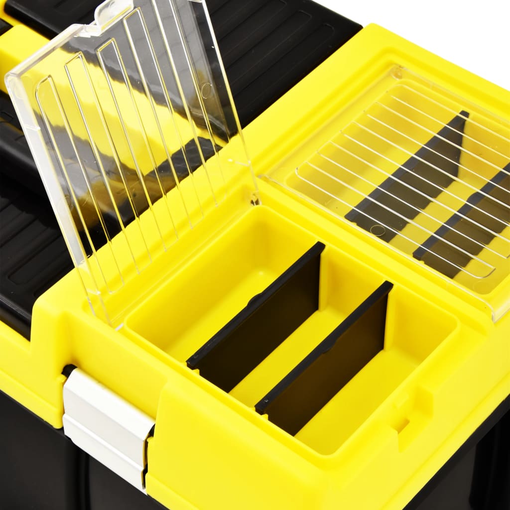 vidaXL Tool Box Plastic 595x337x316 mm Yellow