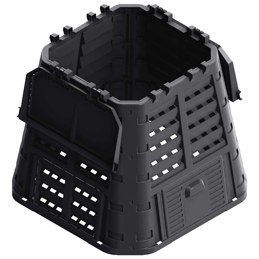 146276 vidaXL Garden Composter Black 93,3x93,3x80 cm 480 L
