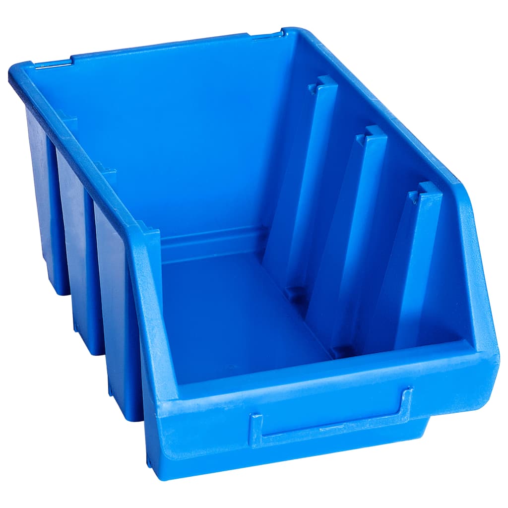 vidaXL Stacking Storage Bins 20 pcs Blue Plastic