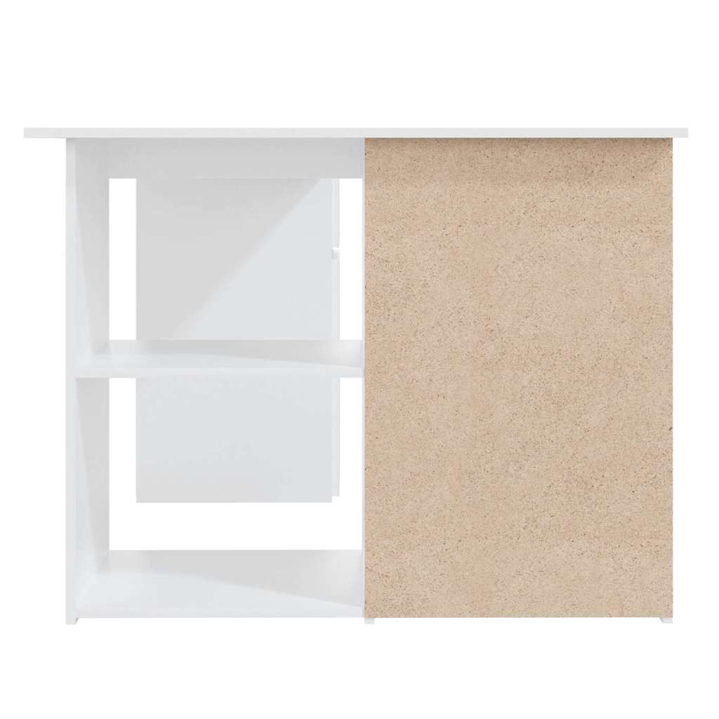 801089 vidaXL Corner Desk White 145x100x76 cm Engineered Wood