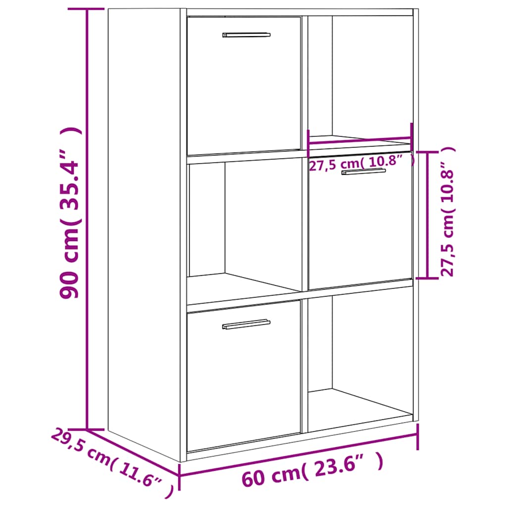 Storage Cabinet | Concrete Grey | Engineered Wood | Medium