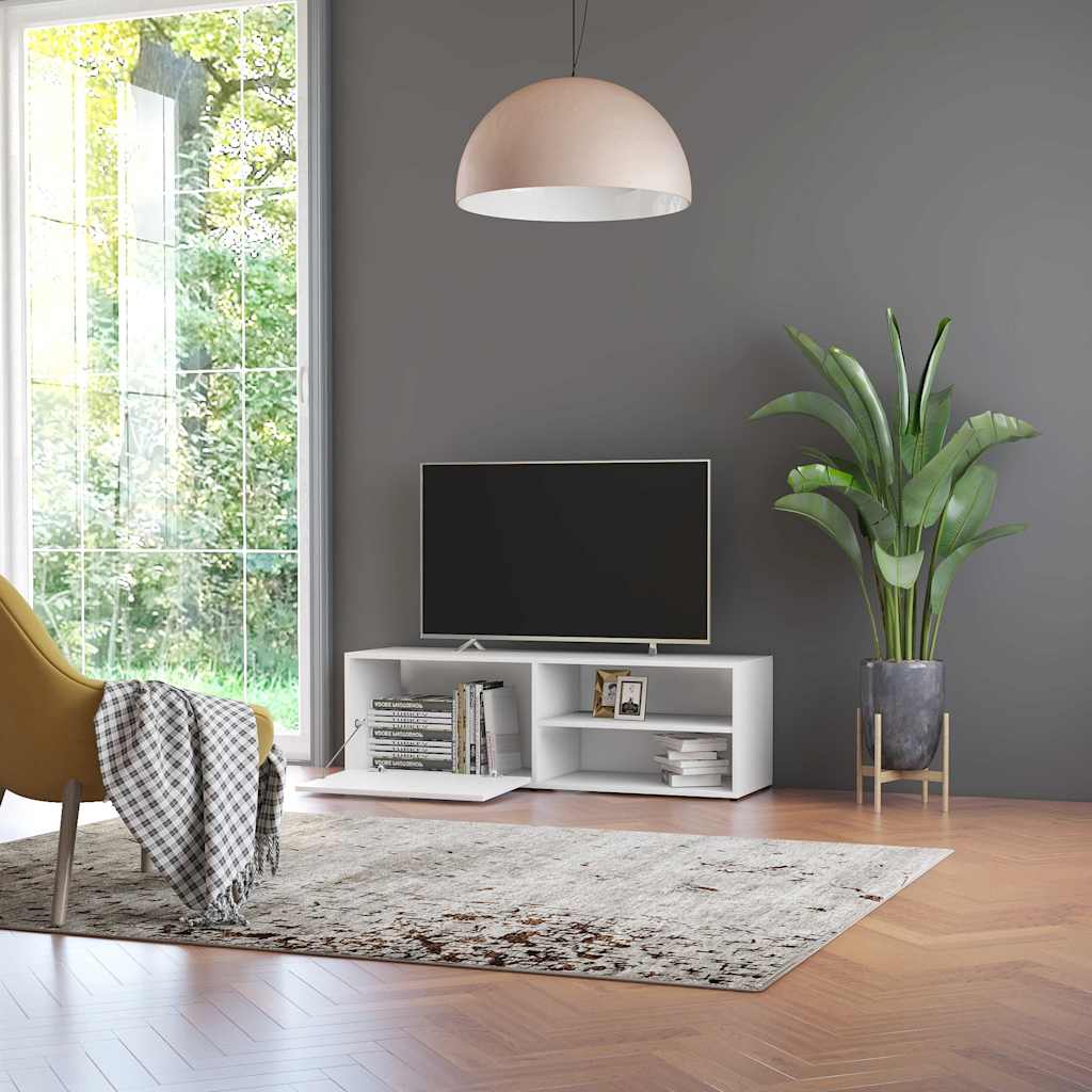 801152 vidaXL TV Cabinet White 120x34x37 cm Engineered Wood